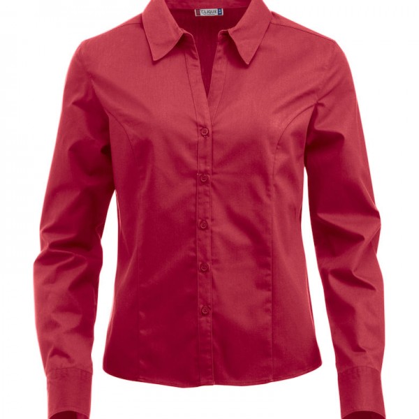 Chemise-Femme-manches-longues-Idéal-PRO-rouge