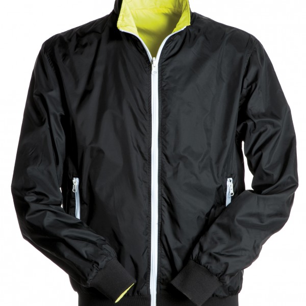 Blouson Réversible Homme noir et jaune