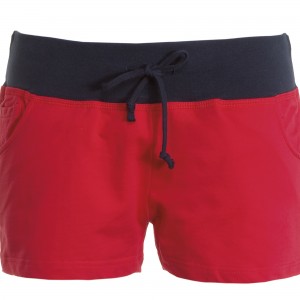 Short Femme rouge et bleu marine