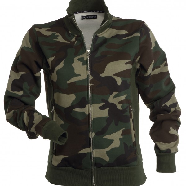 Veste Sweat à double zip Femme camouflage