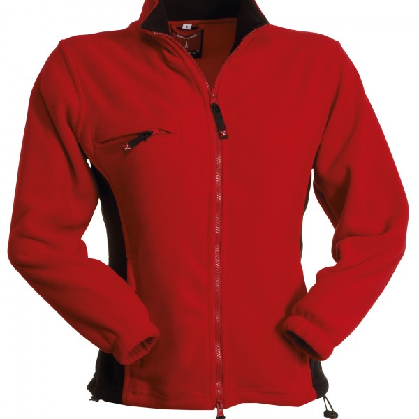 Veste polaire Femme bicolore rouge noir