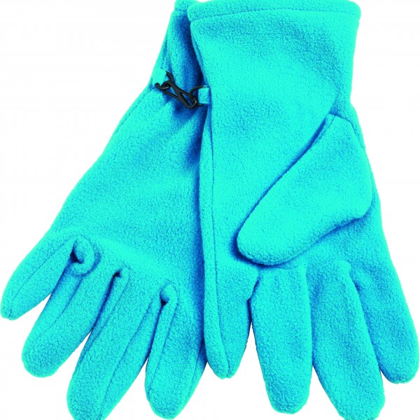 gants polaires turquoise