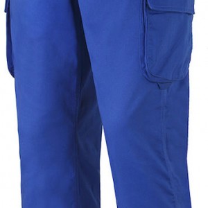 Pantalon multipoches bleu