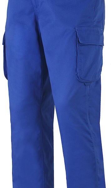 Pantalon multipoches bleu