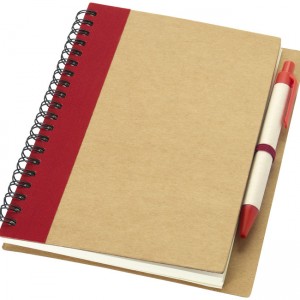 bloc notes stylo rouge