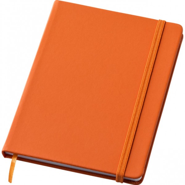 bloc notes élastique orange