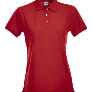 Polo stretch femme publicitaire rouge