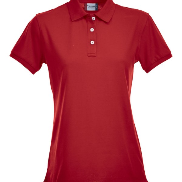 Polo stretch femme rouge