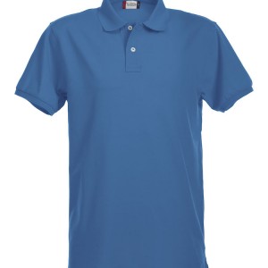 Polo stretch homme bleu