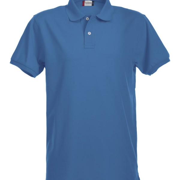 Polo stretch homme bleu